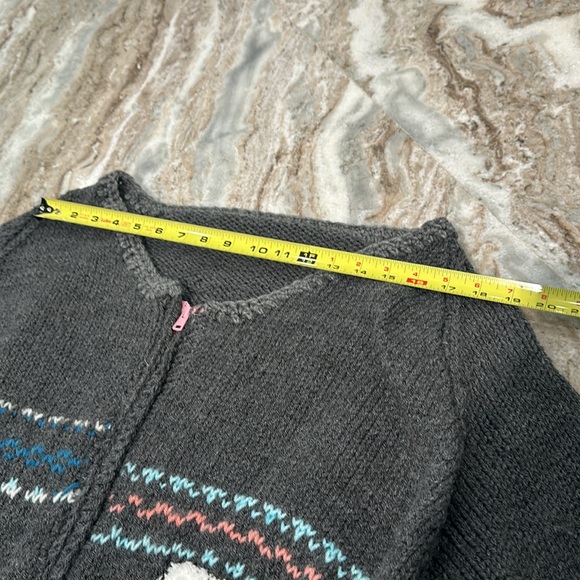 Hand knit Polar Bear Cardigan - Picture 9 of 12